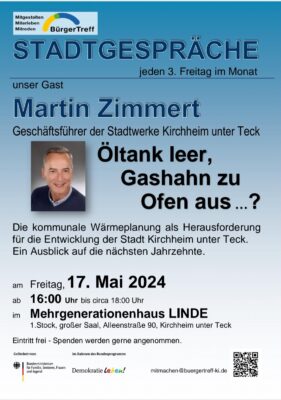 Martin Zimmert Stadtgespräche des BürgerTreff Kirchheim